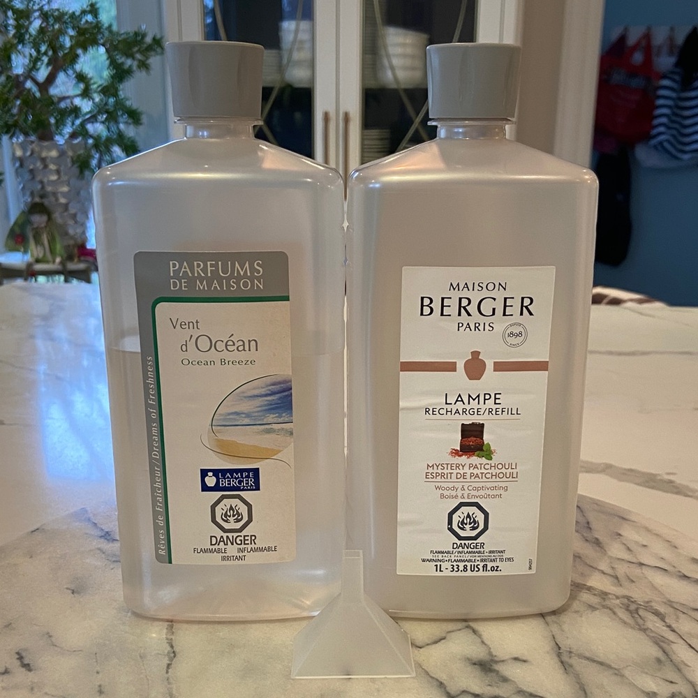 Maison Berger Lampe Refill Duo - Clear Ocean Breeze & Mystery Patchouli. 1 litre